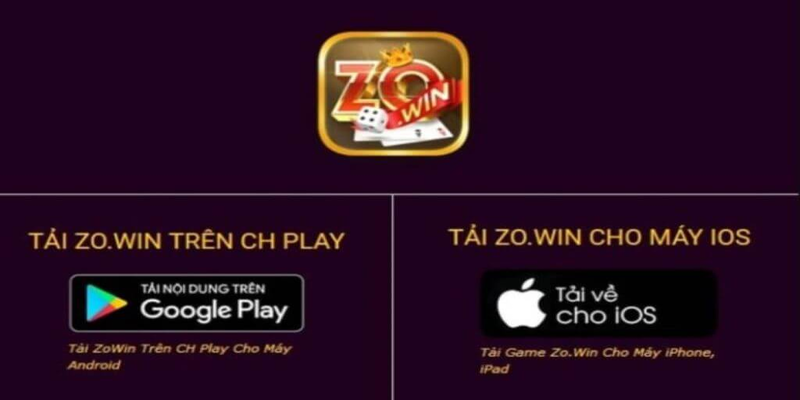 Tải app game Zowin trên điện thoại